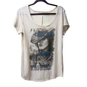Country Graphic Tee Cowgirl Western Cream y2k Sassy Shirt